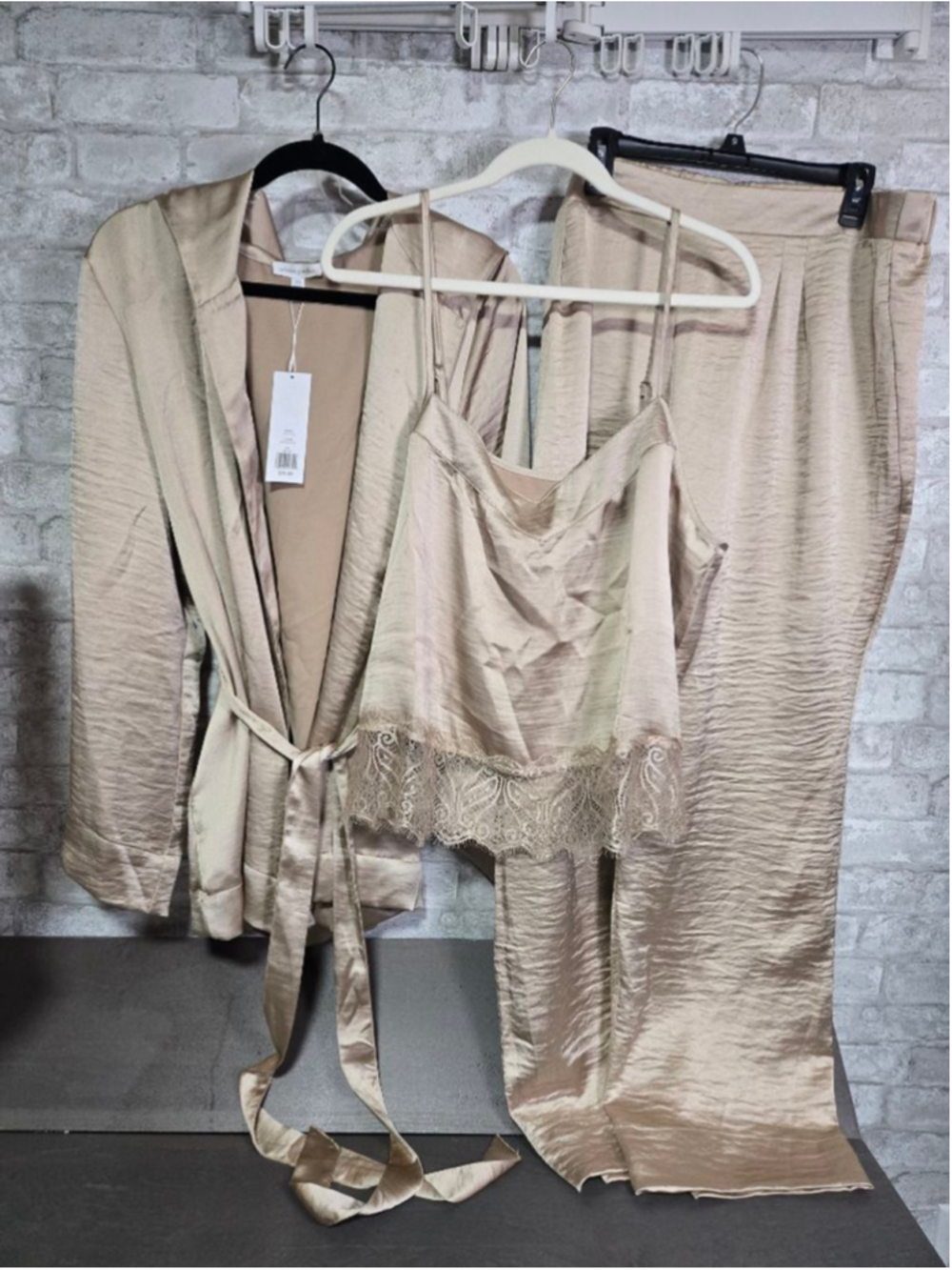 Women's Adyson Parker Champagne Pajama Set XXL 3 piece Set